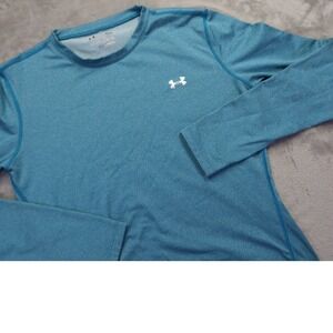 Under Armour Women's Teal Blue HeatGear LS Compression BaseLayer Shirt L